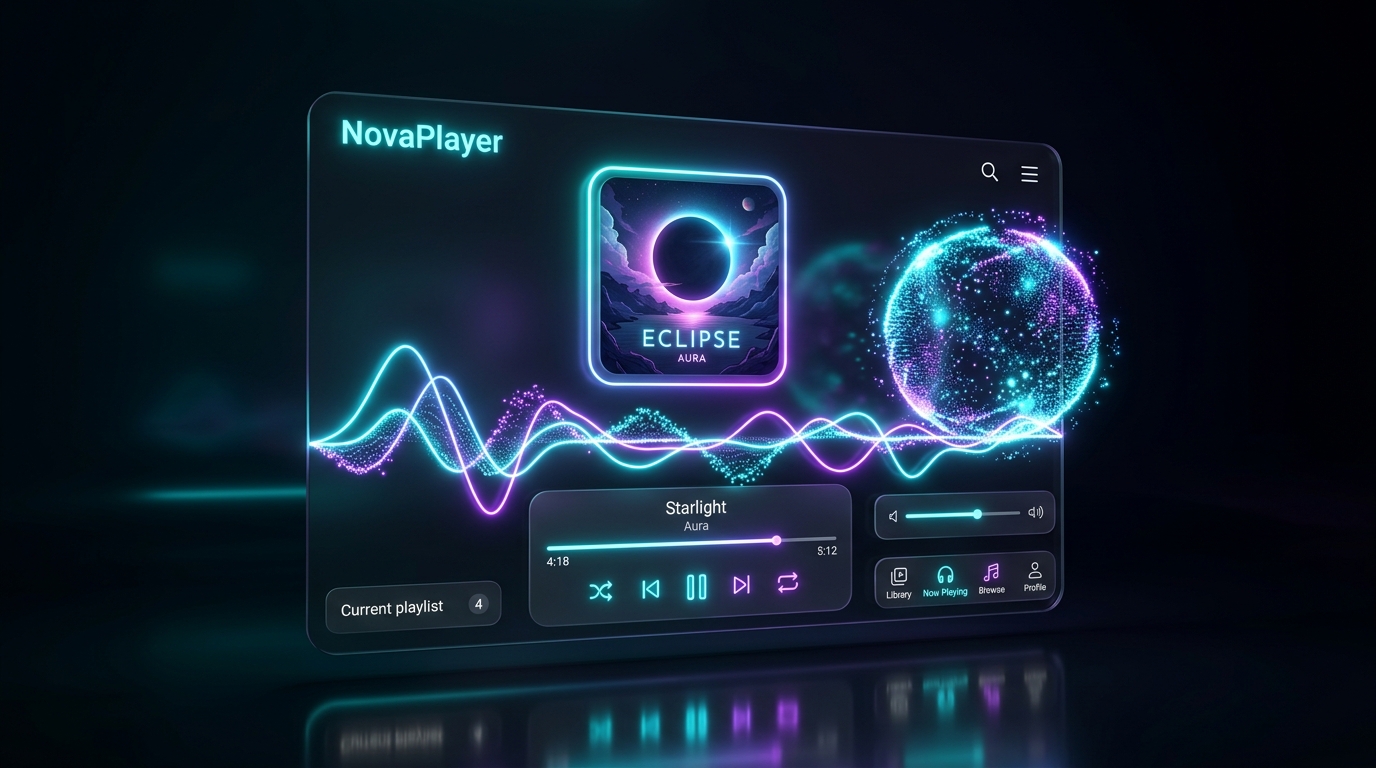 NovaPlayer Interfaz Moderna